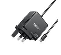 Yesido YC93 65W USB-C Laptop Charger Adapter Fast Charging with 2M Cable & UK Plug