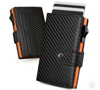 YESIIW Wallets for Men UK RFID Blocking Slim Leather Card Holder Holds 7-9 Cards + 2 ID Window, Pop up Card Wallet, Coin Pocket, Daily Use, Commuting, Travel, Shopping
