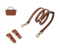 YESIKIMI Single Handle Conversion Set Compatible with Longchamp Mini Pouch Real Leather Free Punching, brown-G