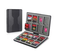 Yesimola Spieleaufbewahrung für Nin-tendo Switch 2, Aufbewahrungsbox für Switch Spielkarten,16 in 1 Game Card Genrics Speicherkarten Spiele Tasche Organizer für Switch Spielkarte-Schwarz