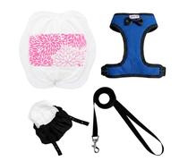 Yesito Washable Chicken Diaper Harness with Poop Bag | Leak-Resistant Adjustable Vest for Hens Ducks, Indoor Pet Poultry, 12-Hour Dryness Tested (Large, Blue)