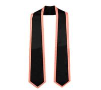 yesJRL Graduation Stole Class of 2025 Graduation Sash Gifts 72Inch Unisex Adult Grad Honor Stole With Trim for Graduate College (Black + Pink Trim)