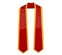 yesJRL Graduation Stole Class of 2025 Graduation Sash Gifts Unisex Grad Honor Stole for Graduate College(Red + Gold Trim)