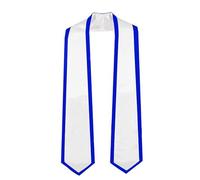 yesJRL Graduation Stole Class of 2025 Graduation Sash Gifts Unisex Grad Honor Stole for Graduate College (White + Blue Trim)