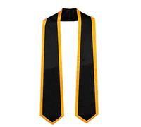 yesJRL Graduation Stole Class of 2025 Graduation Sash Gifts Unisex Grad Honor Stole for Graduate College(Black + Gold Trim)