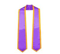yesJRL Graduation Stole Class of 2025 Graduation Sash Gifts Unisex Grad Honor Stole for Graduate College (Purple + Gold Trim)