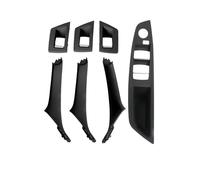 YESKIT Car Interior Inner Door Handle Panel Pull Trim Cover Window Switch Panel Handle Kit for 5 Series F10 F11 2010-2017(RHD Black)