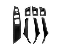 YESKIT Car Interior Inner Door Handle Panel Pull Trim Cover Window Switch Panel Handle Kit for 5 Series F10 F11 2010-2017(LHD Black)