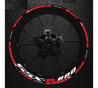 YESKIT Modified decorative stickers Motorcycle Thick Edge Outer Rim Sticker Stripe Wheel Decals For Suzuki GSXR600 Gsxr 600 R 600R Gsx-r 600 R600 Logo (Color : 5)