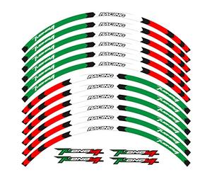 YESKIT Modified decorative stickers Motorcycle Wheel Decal Reflective Sticker For Aprilia TUONO V4 1100 RR V4 1100 FACTORY V4 R APRC V4 R ABS (Color : A)