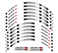 YESKIT Modified decorative stickers Motorcycle Wheel Sticker Racing Rim Stripe Tape Decal Accessori For Suzuki GSX-R GSXR600 750 1000 250 400 Gsxr (Color : A)