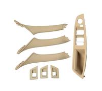 YESKIT Right Side Car Interior Door Window Switch Cover Inner Door Handle Panel for 5 Series F10 F11 F18 2010-2017(RHD Beige)