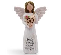 Yeskyltd Hand-Painted Women Statues Sculptures, Hand-Painted Figures, Angel Shaped for Anniversary, Gift, Mother, Birthday Gifts (50th Birthday Gifts)
