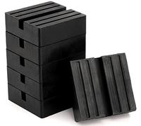 Yesland 6 Pack Universal Floor Jack Rubber Pad - Square Slotted Frame Jack Pad Adapter Black Anti-Slip Rail Pinch Weld Adapter for Car Lift, 3 Inch/7.6cm
