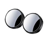 Yesmin 1 Pair HD Glass Blind Spot Mirrors - 360° Rotatable Wide Angle Rearview Mirror Extenders with Strong Suction Cups for Cars & Trucks (Black)