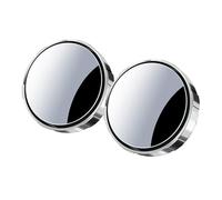 Yesmin 1 Pair HD Glass Blind Spot Mirrors - 360° Rotatable Wide Angle Rearview Mirror Extenders with Strong Suction Cups for Cars & Trucks (Silvery)