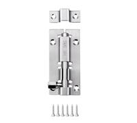 Yesmin 1 Pcs 3-Inch Stainless Steel Pin,Door Bolt Cylinder Sliding Lock,with Screws,Suitable for Bathroom,Bedroom,Shed,Garden,Toilet