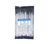 Yesmin 100 Pcs Heavy Duty Nylon Zip Ties (2.5x100mm) - White Cable Ties with Safety Self-Locking for Home, Office & Garden Organization