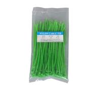 Yesmin 100 Pcs Heavy Duty Nylon Zip Ties (2.5x150mm) - Green Cable Ties with Safety Self-Locking for Home, Office & Garden Organization
