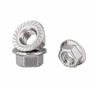 Yesmin 12 Pcs M4 Stainless Steel Serrated Flange Hex Nuts - Anti-Vibration Lock Nuts for Secure Screw Connections