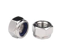 Yesmin 12 PCS M8 Hex Nuts,Stainless Steel Lock Nuts,Nylon Insert Lock Nuts,Self-Locking Nuts For Bolts and Screws-M8