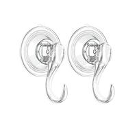 Yesmin 2 Pack Vacuum Suction Hooks - Push and Lock Heavy Duty Hangers, 3KG Strong Hold Suction Cup for Bathroom, Kitchen, Tile, Glass