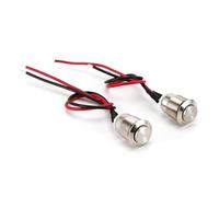 Yesmin 2 Pcs 12mm Momentary Button Switch - Metal Push Button with Pre-Wired Connectors for NO/NC Circuit, DIY Electronics