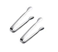 Yesmin 2 Pcs 4 Inch Sugar Ice Tongs, Stainless Steel Ice Tongs for Pick Mix,Mini Tongs for Food,for Sugar Cubes,Ice Cubes,Dessert,Buffet,Picnic,Made of Stainless Steel
