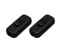 Yesmin 2 Pcs 6A DP Inline Cord Switch,2 or 3 Core Bipolar Switch Can Accept Circular Or Flat Wires,Suitable For Desk Lamp/Small Appliance Etc
