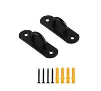 Yesmin 2 Pcs Stainless Steel Wall Eye Pads - Mounting Kit with Screws & Expansion Tubes for Secure Hanging (M5/Black)