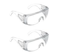 Yesmin 2 Pcs Transparent Safety Goggles - Anti-Fog Eye Protection for Building Construction, Laboratory & Outdoor DIY