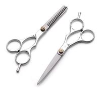 Yesmin 2 Pieces Handed Barber Scissors Set,Stainless Steel Hair Clippers for Men,Women and Children