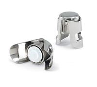 Yesmin 2pcs Champagne Stopper, Stainless Steel Vacuum Sealed Wine and Sparkling Bottle Stopper