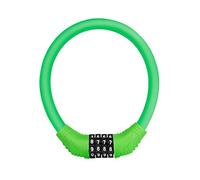 Yesmin 4 Digit Resettable Cable Lock for Bike - Portable Mini Bicycle Cable Lock, Weatherproof Anti-Theft Cycle Chain Lock (Green)