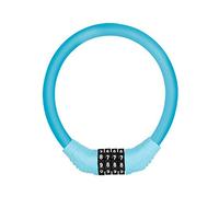 Yesmin 4 Digit Resettable Cable Lock for Bike - Portable Mini Bicycle Cable Lock, Weatherproof Anti-Theft Cycle Chain Lock (Blue)