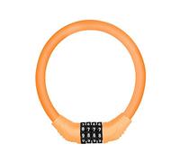 Yesmin 4 Digit Resettable Cable Lock for Bike - Portable Mini Bicycle Cable Lock, Weatherproof Anti-Theft Cycle Chain Lock (Orange)