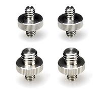 Yesmin 4 Pcs 1/4 Inch External To 3/8 Inch External Screw And 1/4 Inch External To 1/4 Inch External Screw Adapter,Suitable For Camera,Tripod,Tripod,Ball Head Accessories