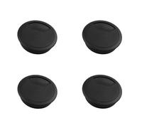 Yesmin 4 Pcs 60mm Black Cable Grommets - Round Desk Wire Hole Covers for Home Office & Computer Table (Plastic)