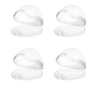 Yesmin 4 Pcs Baby Pacifier Cases - Portable Universal Sterilizing Holder Box for Travel, Car & Home (White)