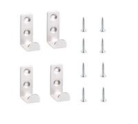 Yesmin 4 Pcs Silvery Invisible Wall Hooks - Long Heavy Duty Coat Hangers for Entryway, Holding Coats, Bags & Hats