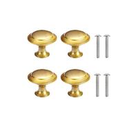 Yesmin 4 Piece Cabinet Door Knobs,Cupboard Drawer Door Knob for Kitchen Furniture Cabinet Knob with Screws-Gold(Small)
