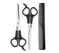 Yesmin Hair Scissors Set Barbers,Home Use or Pet Shearing Scissors to Use on Men, Women, Adult and Children-Black