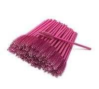 Yesmin Pack of 100 Disposable Eyelash Mascara Brushes Wands Applicator Eyebrow Brush Makeup Kit (Pink)