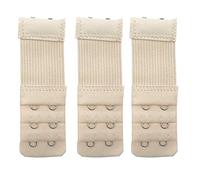 Yesmin Pack of 3 Bra Strap Extenders Extensions Elastic Extender Set 2 Hooks (Skin Colors)
