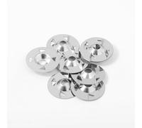 Yesmin100 Pcs Galvanised Steel Easy Fix Washers,4-Pin Insulation Nail Pad,Suitable For Nail Pad Of Gypsum Board Extruded Board Insulation Board Fixing Backboard