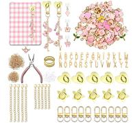 YesMvpMvp 499 PCS Kindle Accessories,Charm Chain Making Kit for Kindle E-Reader,Charm DIY Craft Supplies,Makes 10 E-Reader Charms and 10 Type C Dust Plug, Set of 400, Alloy Metal Resin, No Gemstone