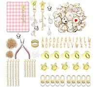 YesMvpMvp 499 PCS Kindle Accessories,Charm Chain Making Kit for Kindle E-Reader,Charm DIY Craft Supplies,Makes 10 E-Reader Charms and 10 Type C Dust Plug, Set of 400, Alloy Metal Resin, No Gemstone