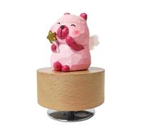 Yesnote Bear Music Box Play You Are My Sunshine, Pink Bear Musical Figurine Gift for Daughter Mom Friend Wife Sister Birthday Anniversary Christmas