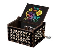 Yesnote Music Box You are My Sunshine Gift for Wife Mom Dad Daughter Son Birthday Anniversary Christmas Mother Day for Women Girlfriend Hand Crank Musical Box Wooden Present