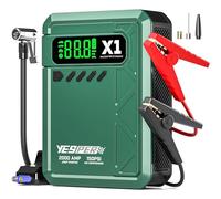 YESPER Car Jump Starter with Air Compressor, 2000A Peak Portable Jump Pack with 150PSI Digital Tire Inflator, 12V 20000mAh Battery Charger Jumper Starter for Up to 8L Gas & 6L Diesel Engines